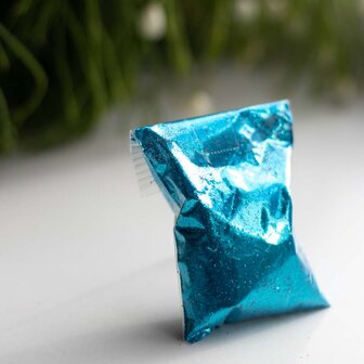 Blauwe glitters verfglitters