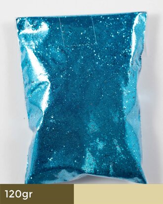 Blauw Glitters - 120 gr. midi