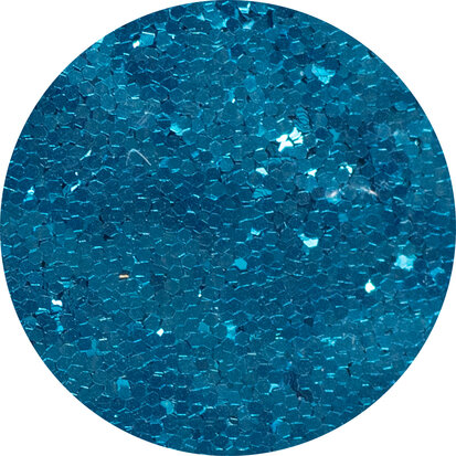 Blauw Glitters - 120 gr. midi - Herdere blauwe glans