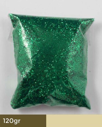 Groen glitters - 120 gr. midi