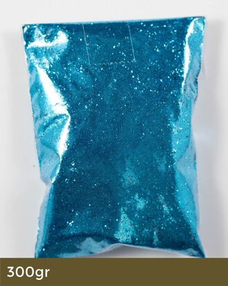 Blauw glitters - 300gr. maxi