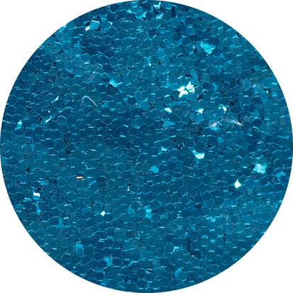 Blauw glitters - 300gr. maxi - prachtige blauwe schittering