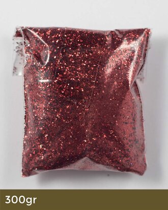 Rood glitters - 300gr. maxi
