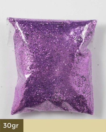 Paarse Glitters - 30 gr.