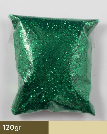 Groen glitters - 120 gr. midi