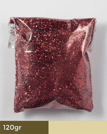 Rood Glitters - 120gr midi