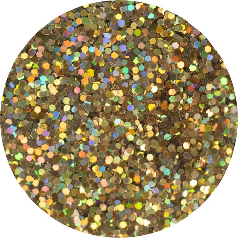 Goud LASER Glitters - 120gr midi - Rainbow effect