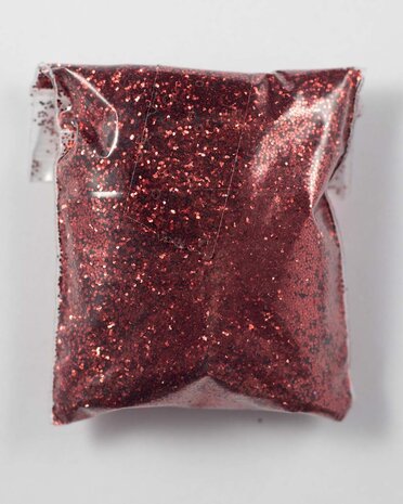 Rood glitters - 300gr. maxi