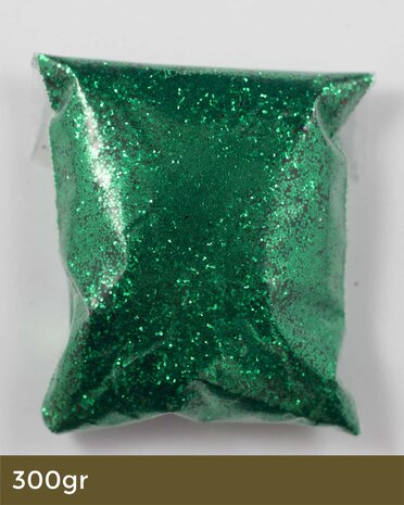 Groen glitters - 300gr. maxi